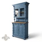 Antieke Mechelse kast | Jaren ’20 | Stone Blue, Ophalen of Verzenden, Zo goed als nieuw, Shabby Chic, 25 tot 50 cm