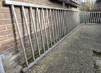 Aluminium balkon-/terrashek in 3 delen, totaal 8½ m lang, Tuin en Terras, Tuinhekken en Hekwerk, Ophalen, Gebruikt, Aluminium