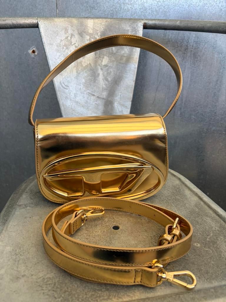 Diesel bag one d are shoulder goud gold, Sieraden, Tassen en Uiterlijk, Tassen | Damestassen, Ophalen of Verzenden, Zo goed als nieuw