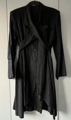 Nieuwe zwarte gevoerde linnen jas Cora Kemperman, maat XL, Ophalen of Verzenden, Nieuw, Maat 46/48 (XL) of groter, Zwart