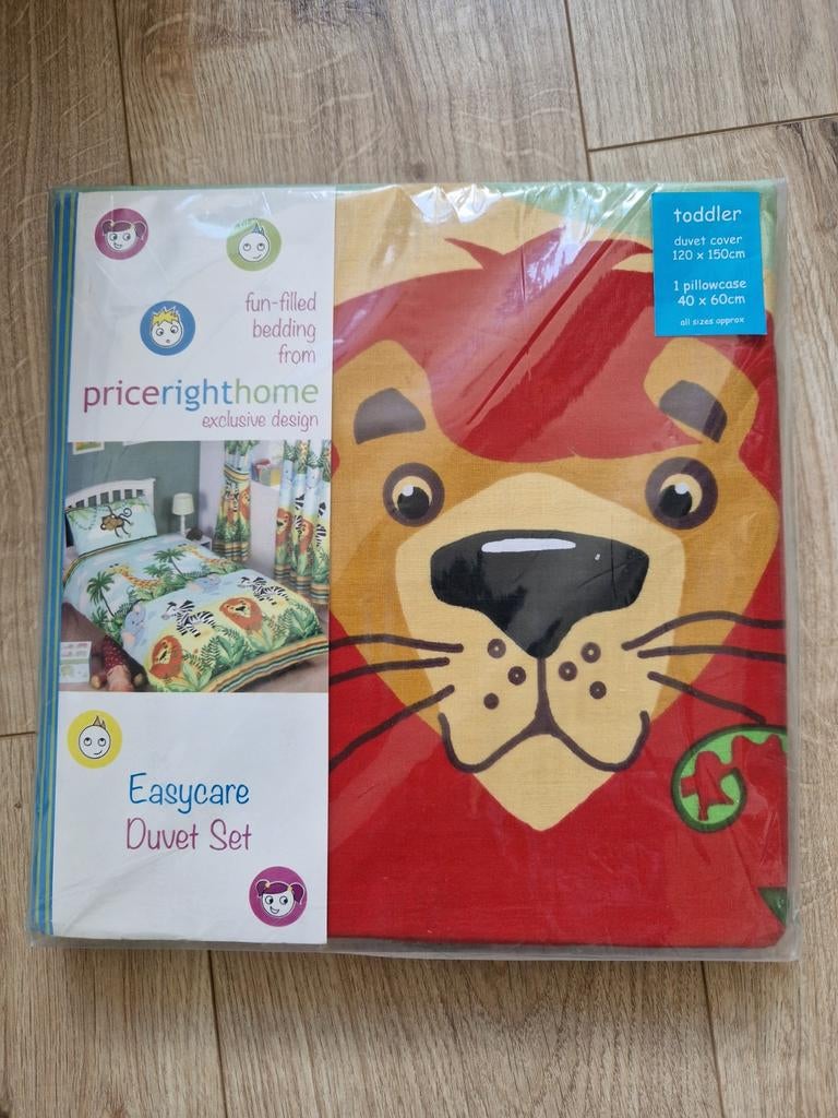 Nieuw kinderbed overtrek leeuw 120x150cm, Ophalen, Jongetje of Meisje, Dekbedovertrek, Nieuw