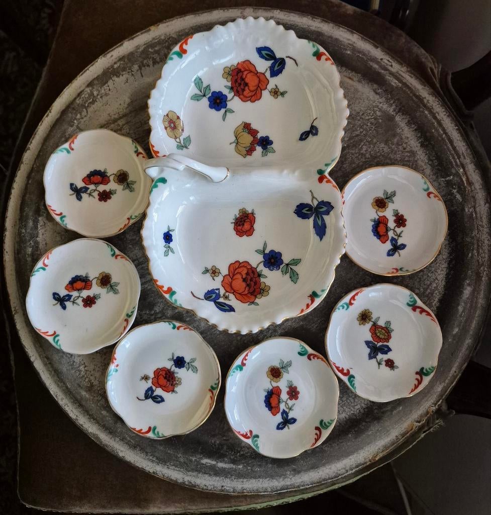 Bauer&Pfeiffer Würtemberg Florales petitfours set., Antiek en Kunst, Antiek | Servies compleet, Ophalen of Verzenden