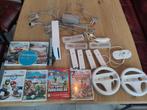 Nintendo Wii Compleet Pakket:  Controllers, Stuurtjes, Spelcomputers en Games, Spelcomputers | Nintendo Wii, Ophalen of Verzenden