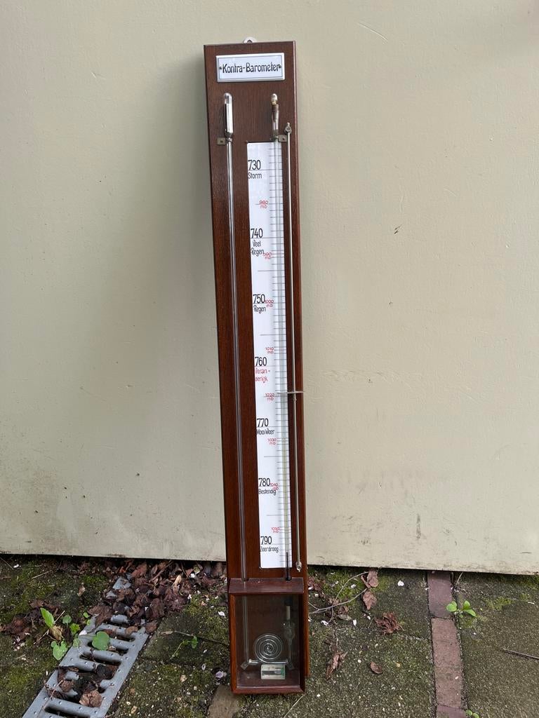 Antieke Kontra Barometer - Decoratieve Weermeter, Audio, Tv en Foto, Weerstations en Barometers, Ophalen, Gebruikt, Barometer