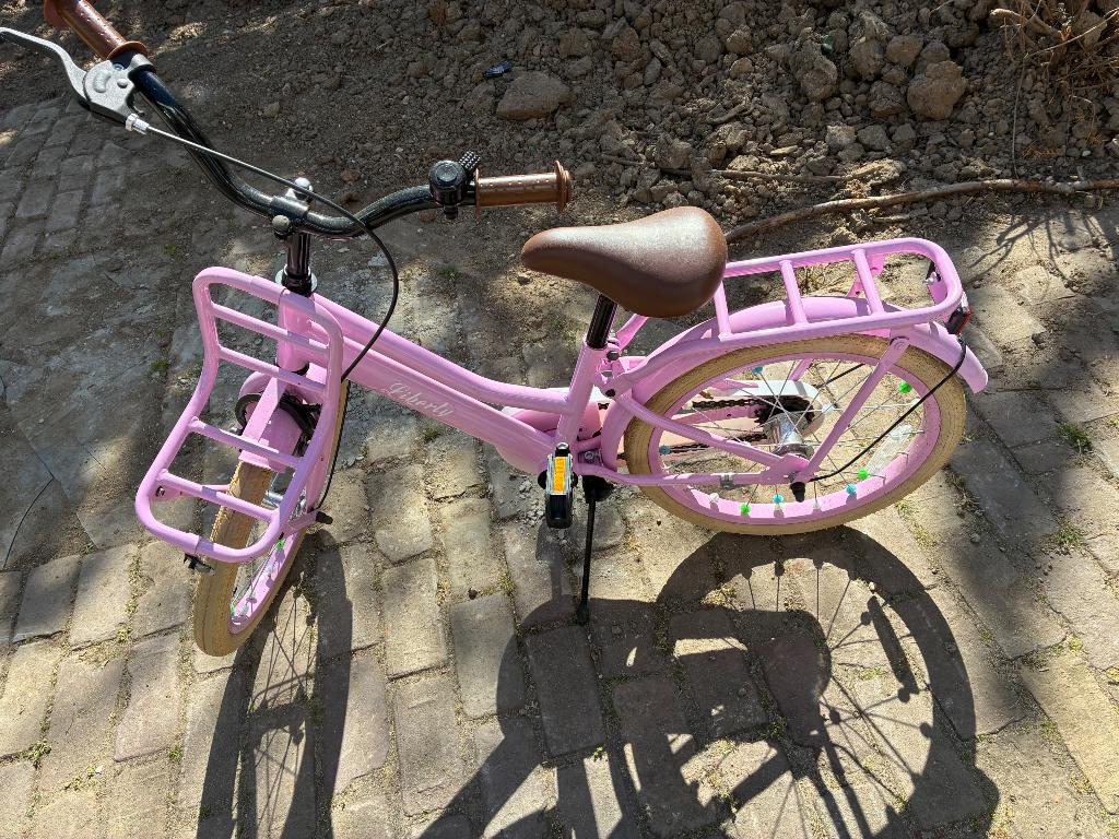 Meisjes fiets 18 inch, Terugtraprem, Gebruikt, 18 inch, Ophalen