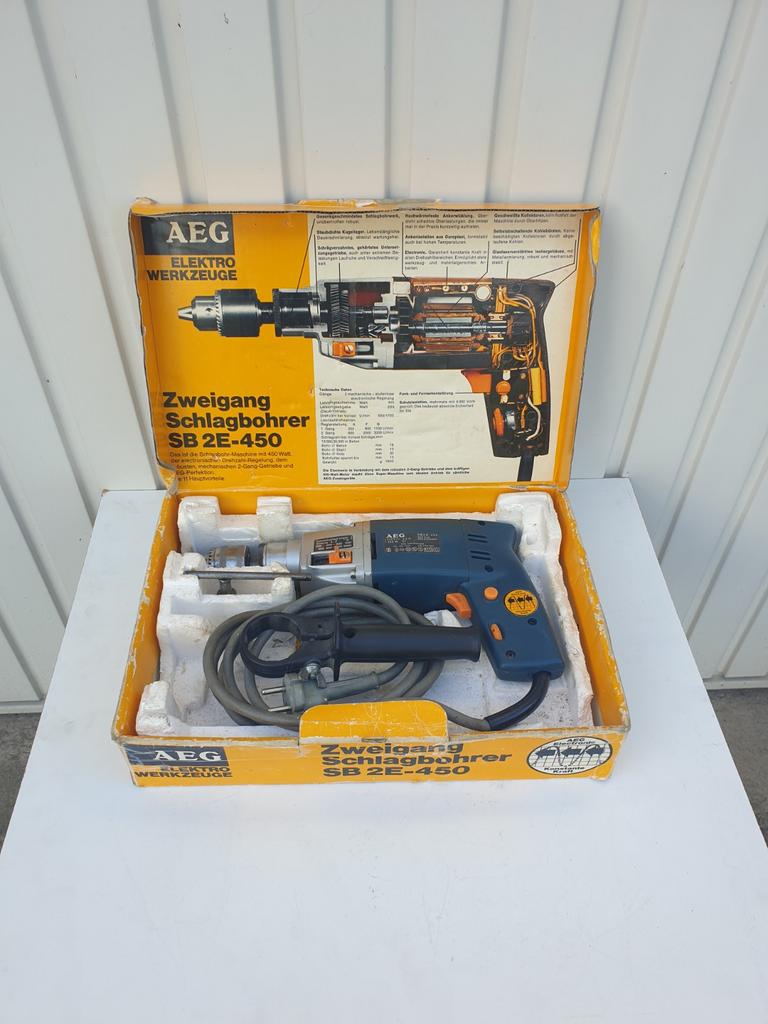 Aeg Boormachine, Doe-het-zelf en Verbouw, Boormachine, Gebruikt, Ophalen of Verzenden, Klopboormechanisme