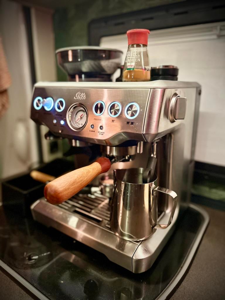 Solis Grind & Infuse Pro 115 espressomachine, Witgoed en Apparatuur, Koffiezetapparaten, Stoompijpje, Gebruikt, Espresso apparaat