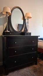 Ladekast met ovale spiegel & glasplaat – 110x50x195, Ophalen, Gebruikt, 100 tot 150 cm, Minder dan 100 cm