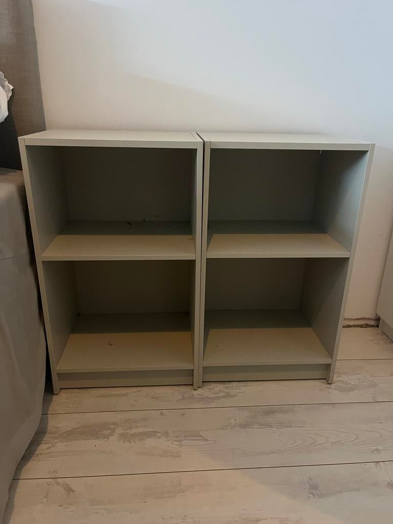 2x IKEA GURSKEN Nachtkastje - Lichtbeige, Ophalen, Gebruikt, Minder dan 45 cm, Minder dan 55 cm