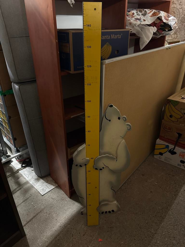 Houten meetlat voor kinderen met ijsbeer design, Ophalen, Gebruikt, Wanddecoratie