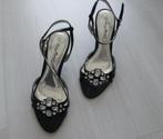 Zwarte Sandalen Maat 38 Nieuw Hakhoogte 9 cm, Kleding | Dames, Schoenen, Ophalen of Verzenden, Nieuw, Zwart, Sandalen of Muiltjes
