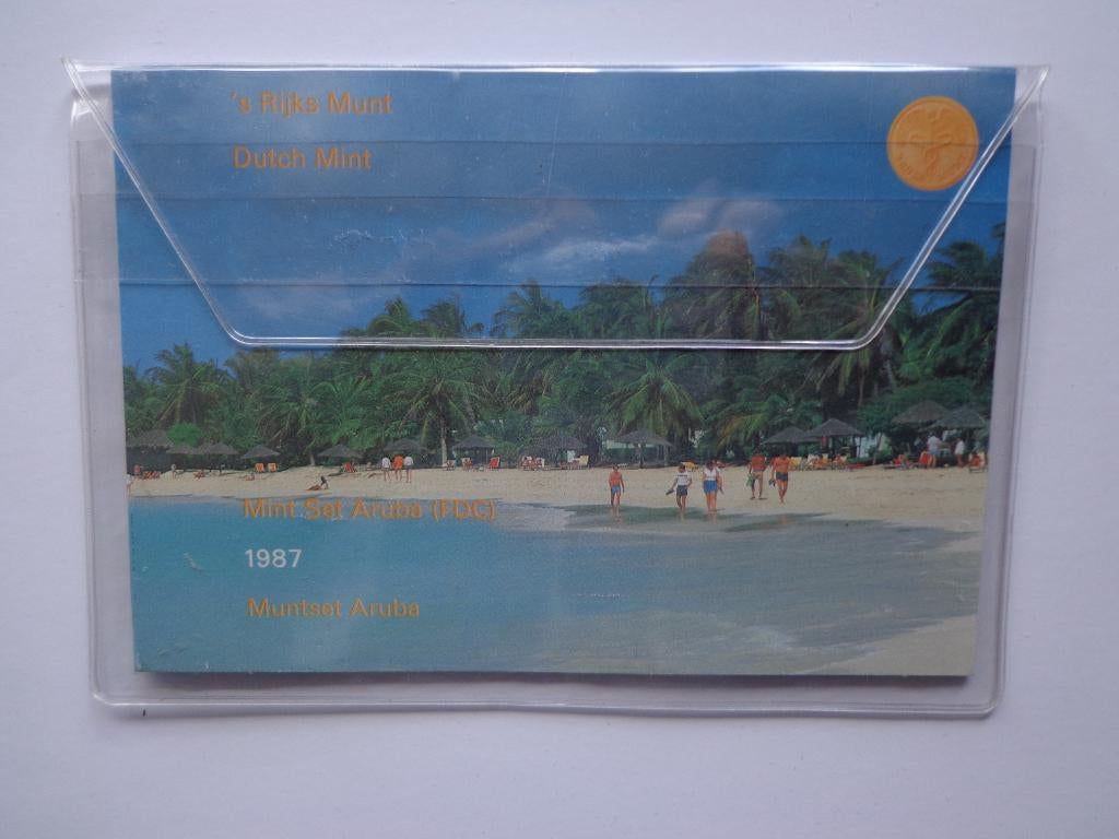 Aruba muntset 1987 fdc, Ophalen of Verzenden, Noord-Amerika, Setje