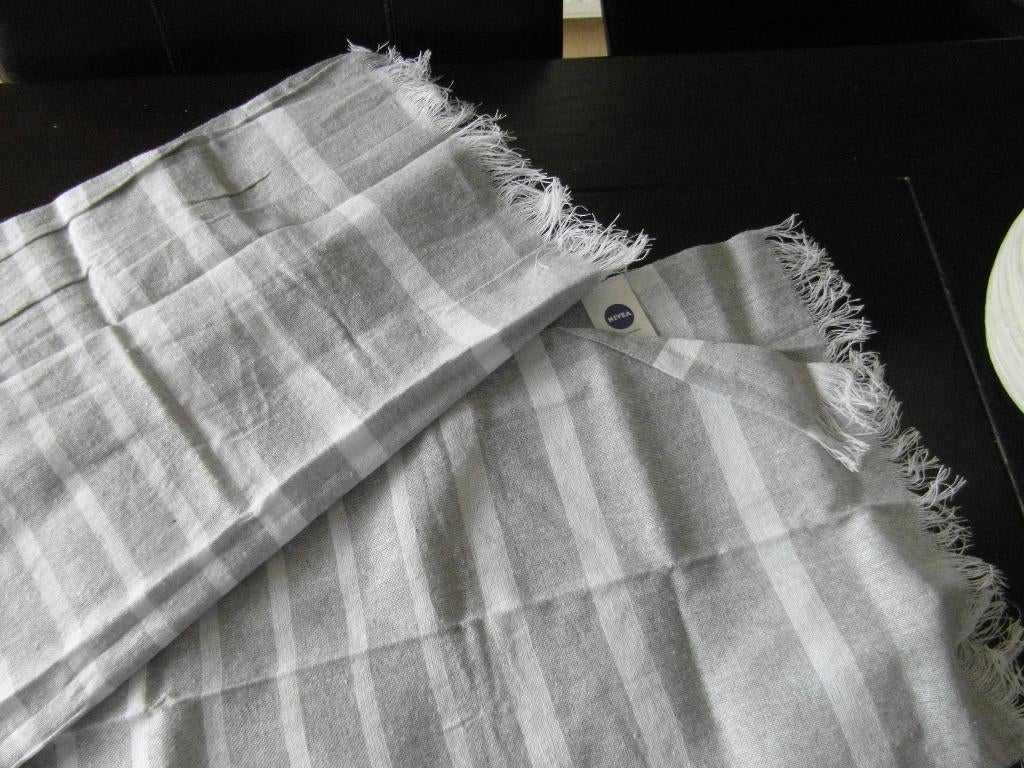 hammam handdoek grijs wit Nieuw, Ophalen of Verzenden, Nieuw, Grijs, Handdoek