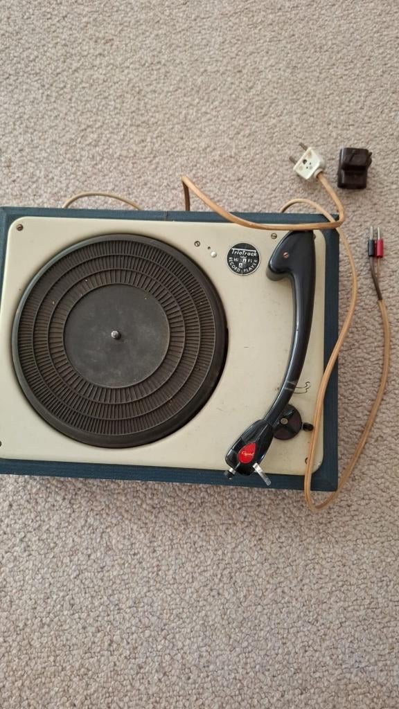 triotrack platenspeler zonder koffer, vintage, Ophalen, Niet werkend, Platenspeler, Overige merken