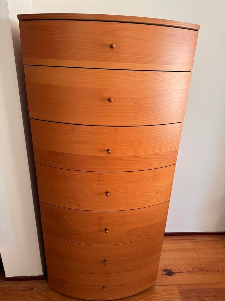 Ladekast kleur kersenhout, Huis en Inrichting, Kasten | Ladekasten, Ophalen, 5 laden of meer, 50 tot 100 cm, Zo goed als nieuw