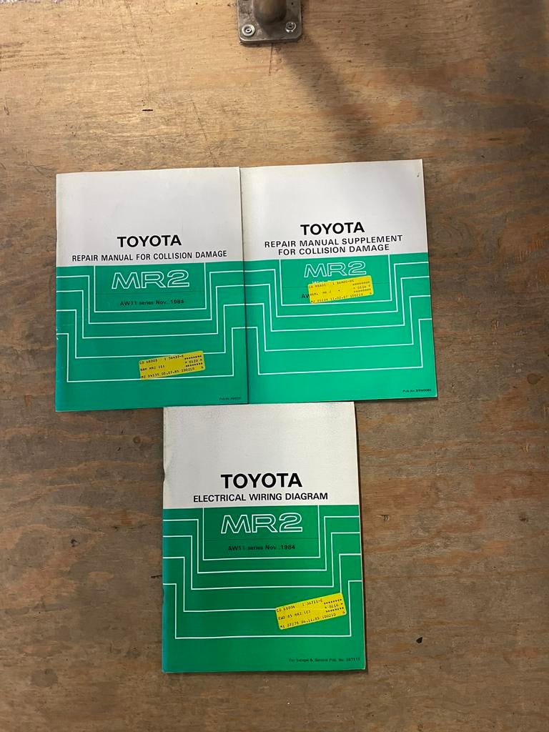 Toyota mr2 aw11 handboeken nette staat, Ophalen of Verzenden, Zo goed als nieuw, Toyota