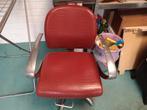 VINTAGE KAPPER STOEL ZIE FOTO'S, Ophalen of Verzenden, Gebruikt, Leer, Eén