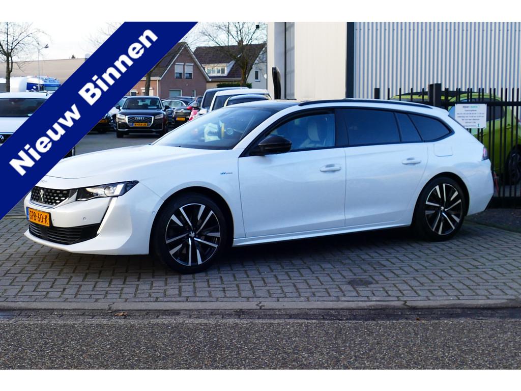 Peugeot 508 SW 1.6 180pk HYbrid GT. Panodak, Half Leer, Stoe, 745 kg, 77 km/l, Gebruikt, Euro 6