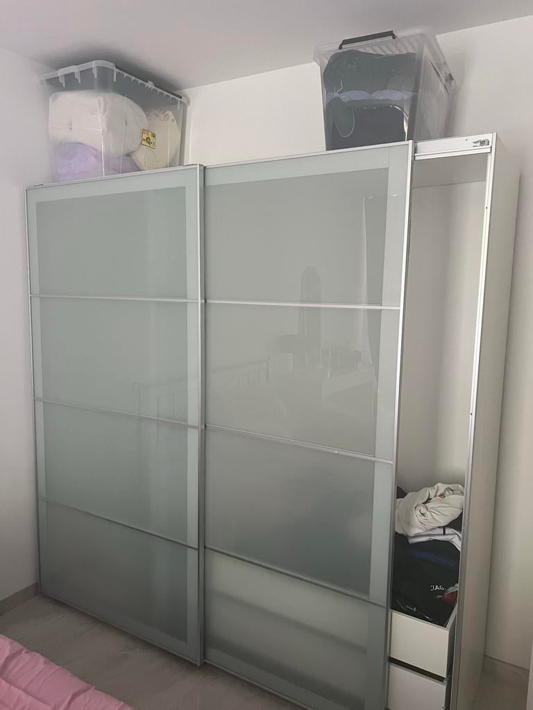 IKEA PAX Kledingkast schuifdeuren, Met plank(en), Gebruikt, 200 cm of meer, 150 tot 200 cm