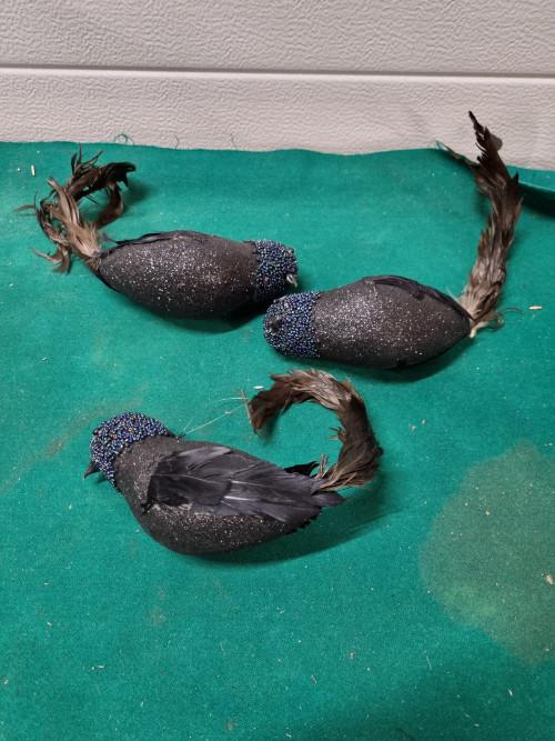 -	Kerst vogels zwart 2x met glitters, Ophalen of Verzenden, 'T Olde Gre-j, Info@toldegrej.nl, Endepoelstraat 20f Didam