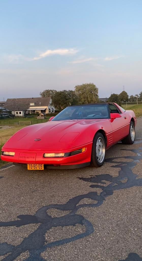 Chevrolet Corvette 5.7 AUT U9 1992 Rood, Auto's, Chevrolet, Automaat, Lederen bekleding, Achterwielaandrijving, 8 cilinders