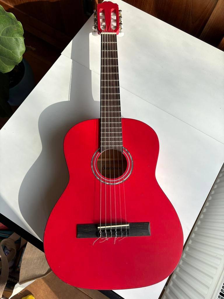 Startone CG-851 1/2 Rode Klassieke Gitaar, Muziek en Instrumenten, Ophalen of Verzenden, Zo goed als nieuw, Klassieke of Spaanse gitaar