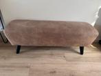 Hocker leer taupe/bruin T.E.A.B, Huis en Inrichting, Banken | Voetenbanken en Poefen, Ophalen of Verzenden, Zo goed als nieuw
