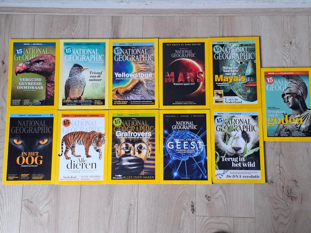 National Geographic tijdschriften jaargang 2016 - 11 stuks, Ophalen of Verzenden, Zo goed als nieuw, Wetenschap en Natuur