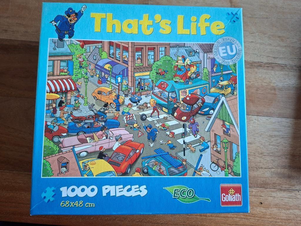 That's Life puzzel 1000 stukjes Traffic Jam, Ophalen of Verzenden, 500 t/m 1500 stukjes, Zo goed als nieuw, Legpuzzel