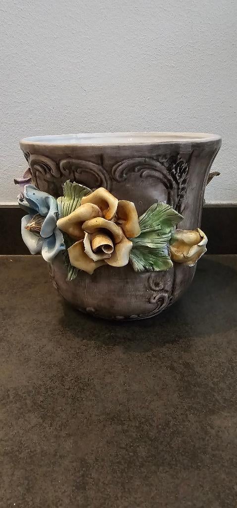 Bloempot, Overige materialen, Gebruikt, Rond, Ophalen of Verzenden