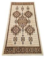 Vintage Oosters wol Berber vloerkleed medallion 62x118cm, Oosters, Klassiek, Vintage, 100 tot 150 cm, Zo goed als nieuw, Onbekend