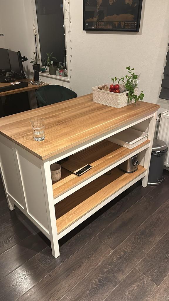 IKEA Tornviken Keukeneiland / Keukenblok - Ecru/Eiken, Huis en Inrichting, Keuken | Keukenelementen, Ophalen, Gebruikt, 100 tot 150 cm