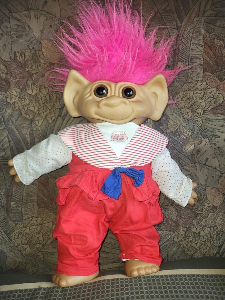 Mooie vintage trol pop - 46 cm hoog, Verzamelen, Poppen, Ophalen of Verzenden, Zo goed als nieuw