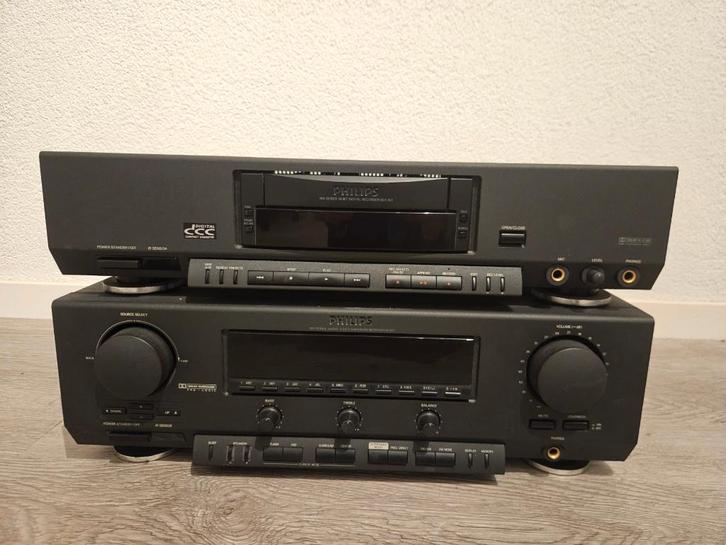 Philips FR 931 Receiver en Philips DCC 951 vintage Hi-Fi set, Audio, Tv en Foto, Cassettedecks, Dubbel, Philips, Auto-reverse