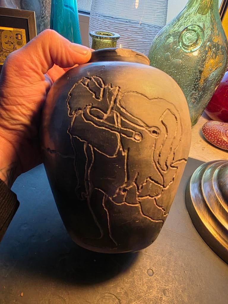 Steengoed bodemvondst  vaas, Antiek en Kunst, Antiek | Keramiek en Aardewerk, Ophalen of Verzenden