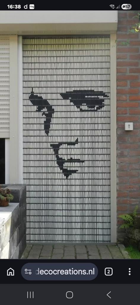 Unieke kralengordijn met gezichtsdesign, Ophalen of Verzenden