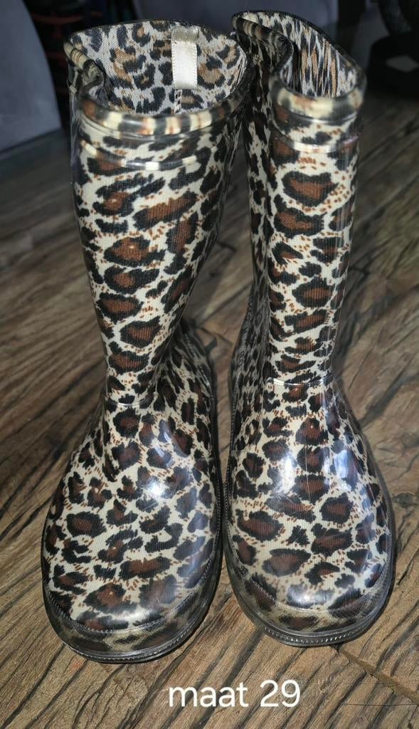 Leopard print regenlaarzen maat 29, Gebruikt, Jongen of Meisje, Ophalen of Verzenden, Laarzen
