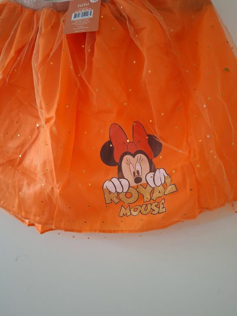 Minnie Mouse Tutu Rokje Oranje Maat 140/146 Nieuw, Disney, Meisje, Nieuw, Ophalen of Verzenden