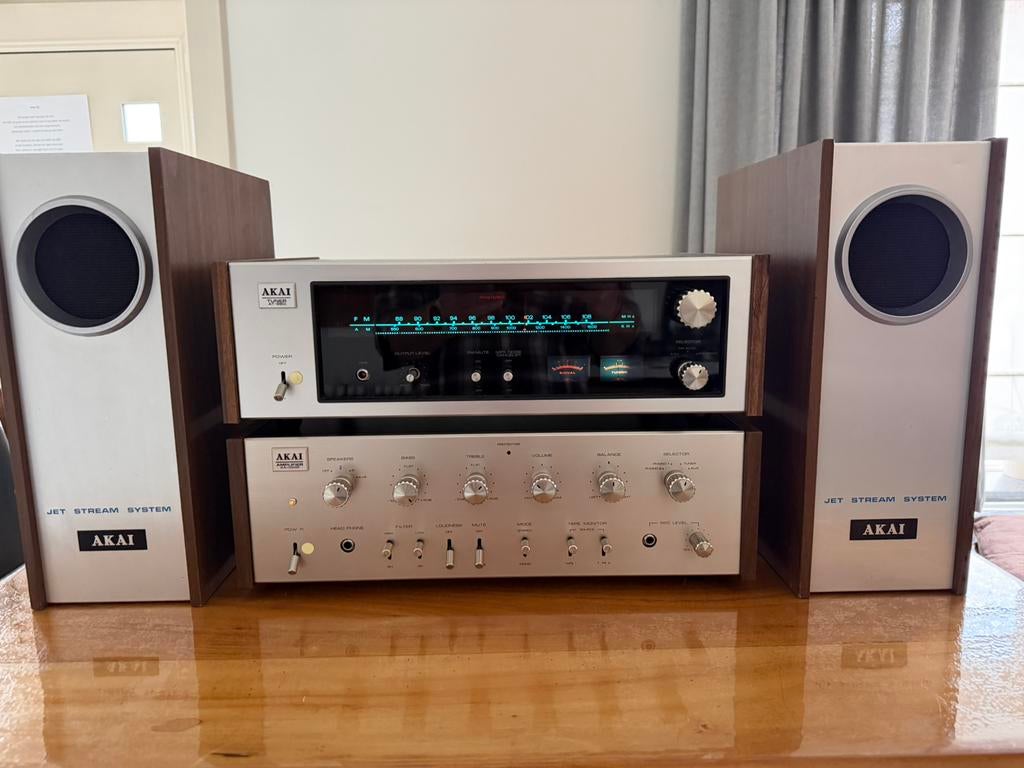 Akai Vintage Jet Stream Hifi Set - Zeldzame 70’s Parel, Ophalen of Verzenden, Zo goed als nieuw, Speakers, Akai