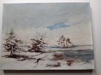 Winterlandschap verf op doek, Ophalen of Verzenden