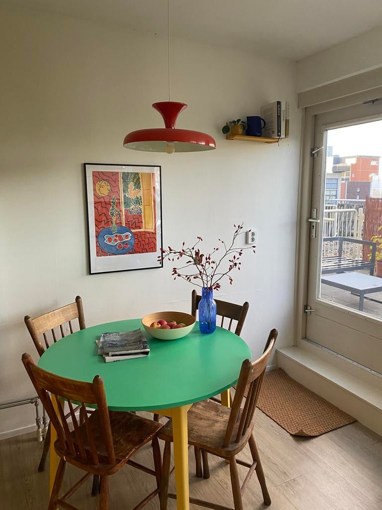 Leuke ronde tafel, Huis en Inrichting, Tafels | Eettafels, Ophalen, Rond, 100 tot 150 cm