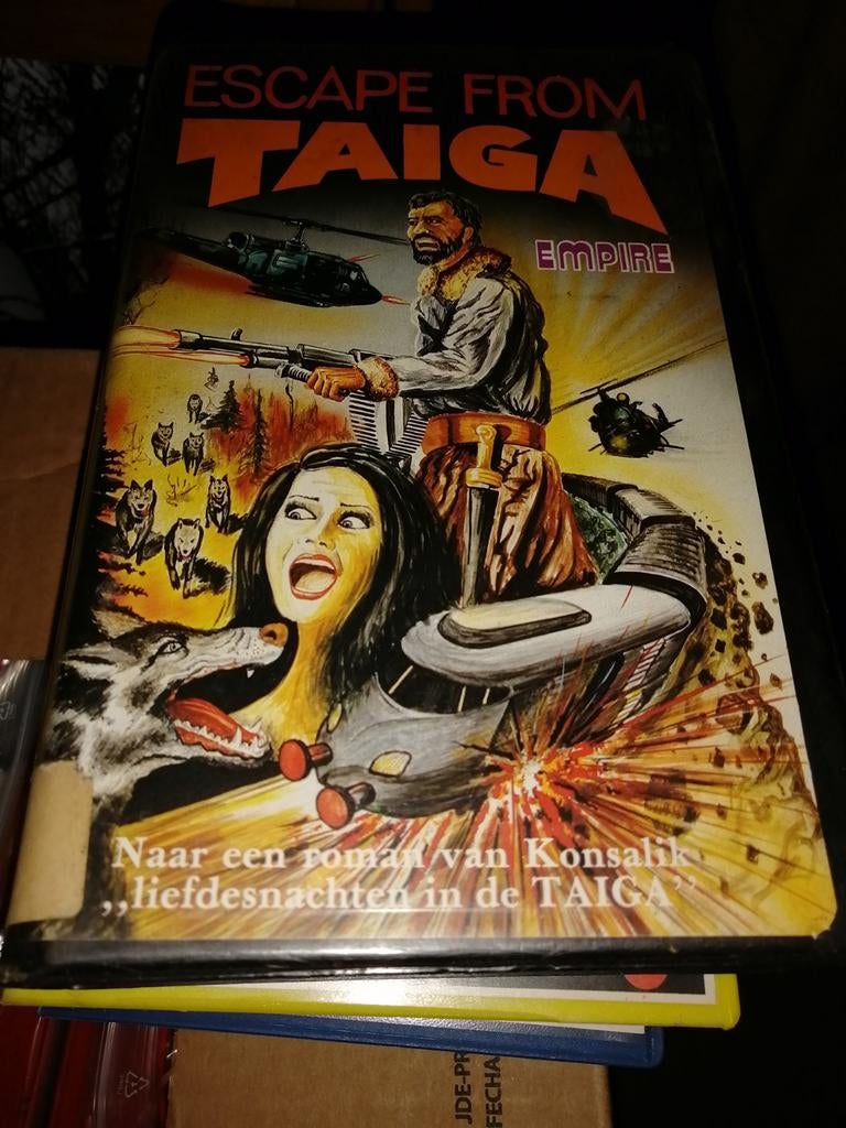 VHS ex-rental - Escape From Taiga, Vanaf 16 jaar, Ophalen of Verzenden, Gebruikt, Horror