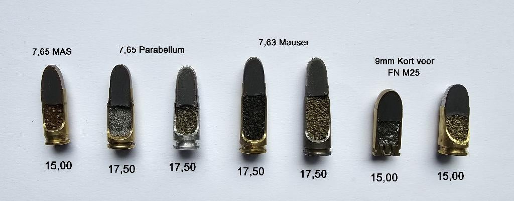 Pistool en Revolver WW2 DOORSNEDEN, Ophalen of Verzenden, Landmacht, Duitsland, Hulzen of Bodemvondsten