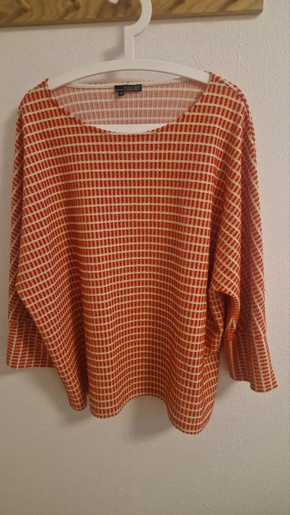 Norah trui rood roze wit maat 48, Norah, Ophalen of Verzenden, Zo goed als nieuw, Maat 46/48 (XL) of groter