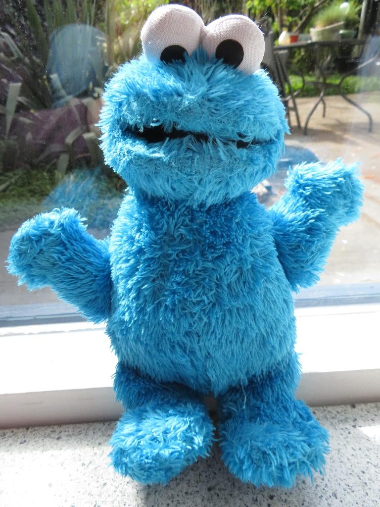 Sesamstraat Koekiemonster Hasbro Sesame Street 2012, Overige typen, Blauw, Ophalen of Verzenden, Zo goed als nieuw