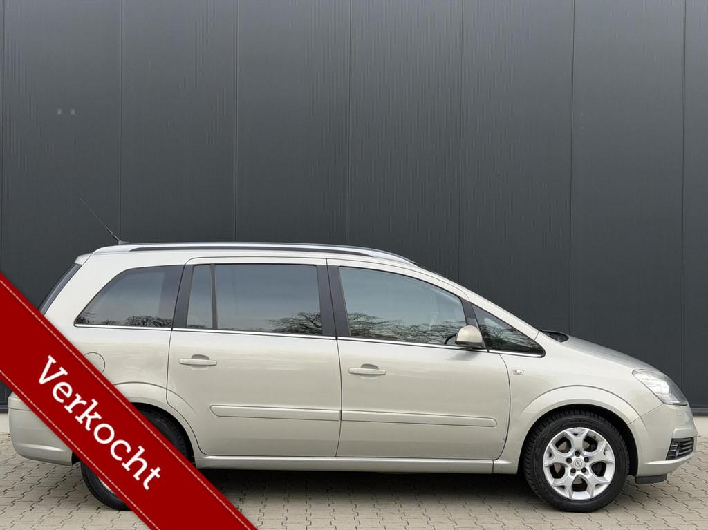 Opel Zafira 1.8 Business Airco Cruise Trekhaak 7 pers Pano, Auto's, Gebruikt, Zwart, 4 cilinders, Met garantie (alle)
