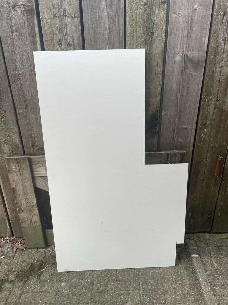 Trespa plaat 8mm dik, tweezijdig RAL 9010, Doe-het-zelf en Verbouw, Platen en Panelen, Ophalen of Verzenden, Gebruikt, HPL, Minder dan 20 mm