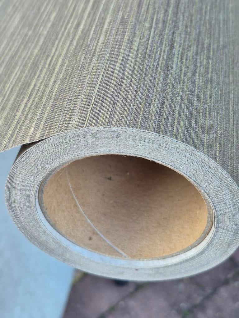 9.5 m1 kwaliteit  hotelbehang 130 cm breed behang bruin goud, Ophalen, 10 tot 25 m², Bruin