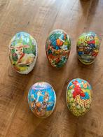 Vijf Paasei Candy Containers, Paas decoratie, Antiek en Kunst, Curiosa en Brocante, Ophalen of Verzenden