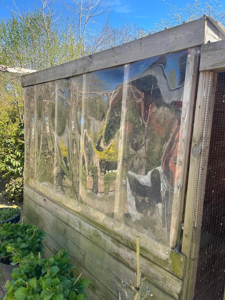 Voliere met 9 grasparkieten, Dieren en Toebehoren, Ophalen of Verzenden, Zo goed als nieuw, Aluminium, Vogelkooi